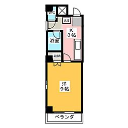 タウンコートタチバナ 1Kの間取図画像