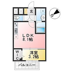 CREST TAPP東別院 1LDKの間取図画像