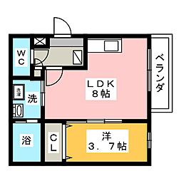 N'sタウン大須 1LDKの間取図画像