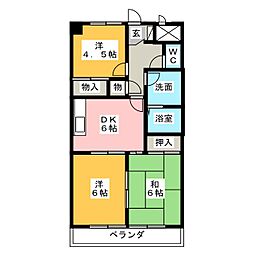 カーサ金山 3DKの間取図画像