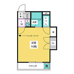 嶋崎ビル 1Kの間取図画像