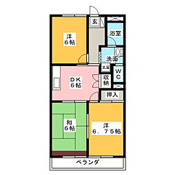 第2山田ビル 2LDKの間取図画像