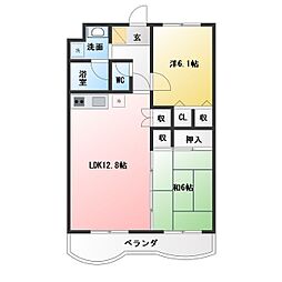S-FORT新瑞橋 2LDKの間取図画像
