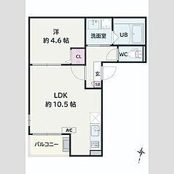 Jack kawagishiI 1LDKの間取図画像