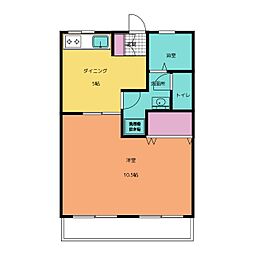 ハイツ都 1DKの間取図画像