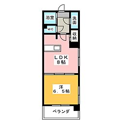 サン・ミズホビル 1LDKの間取図画像