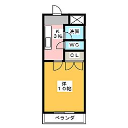 明治館 1Kの間取図画像
