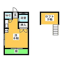 クレール静和 ワンルームの間取図画像