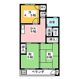 若山ビル 3DKの間取図画像