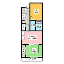 スエルテ菊住 2LDKの間取図画像