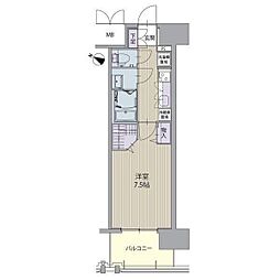 パルティール笠寺 1Kの間取図画像