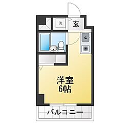 アネックス春日野 ワンルームの間取図画像