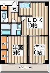 ロワ・ヴェール瑞穂 2LDKの間取図画像