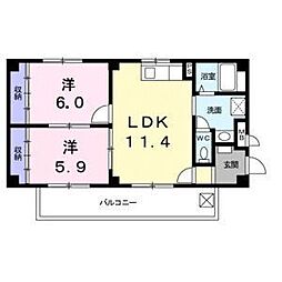 クレイン 2LDKの間取図画像
