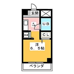 アネックス春日野 ワンルームの間取図画像