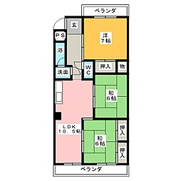 ドリーム梨花 3LDKの間取図画像