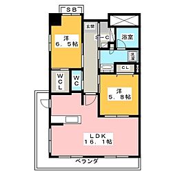 エポックイカイ 2LDKの間取図画像