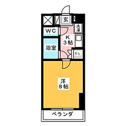 笠寺ハウス 1Kの間取図画像