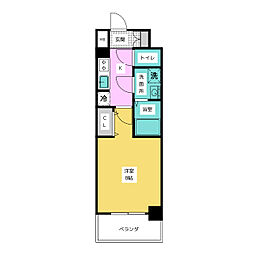S-RESIDENCE堀田North2 1Kの間取図画像