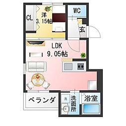 ELVIO IDOTA 1LDKの間取図画像
