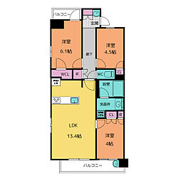 GRANPASEO丸の内 3LDKの間取図画像