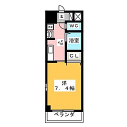 GP栄本町通り 10階1Kの間取り