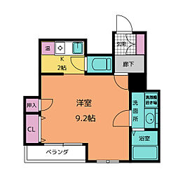 フィーブルサカエ 5階1Kの間取り