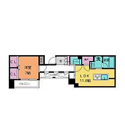M’s Ark Hisaya-Odori 7階1LDKの間取り