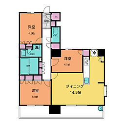 ＧＲＡＮＰＡＳＥＯ丸の内 11階3LDKの間取り