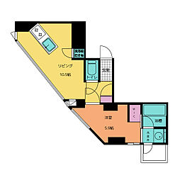 SK'BUILDING-501 1LDKの間取図画像