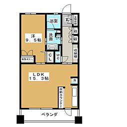 ローレルコート葵ネクステージ 3階1LDKの間取り