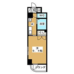 ＨＦ久屋大通レジデンス 11階1Kの間取り