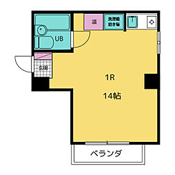 メゾンパール泉 6階1DKの間取り