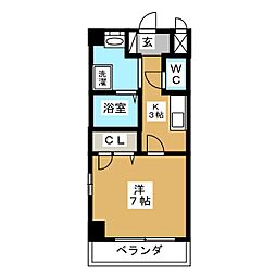 ＳＨ丸の内 3階1Kの間取り