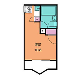 栄マンションS棟 3階ワンルームの間取り