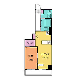 ベルク栄 6階1LDKの間取り