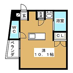 Ｔステージ新栄 4階ワンルームの間取り