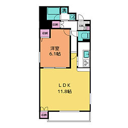 CASA BIANCA 5階1LDKの間取り