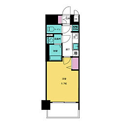 プレサンス伏見アーバンベース 3階1Kの間取り