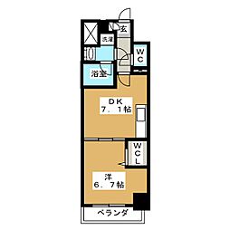 モンテーニュ名駅 12階1DKの間取り