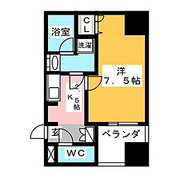 ＡＰＥＸ名古屋栄Ｐｒｅｍｉｅｒ　Ｌｉｆｅ 8階1Kの間取り