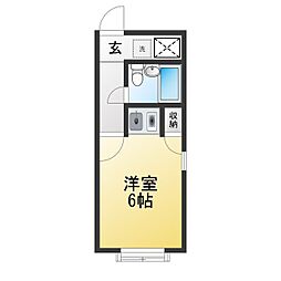 コート白壁 ワンルームの間取図画像