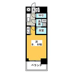 プレサンス錦通ＴＨＥ葵 11階1Kの間取り