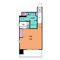 ｇｓ丸の内 4階1Kの間取り
