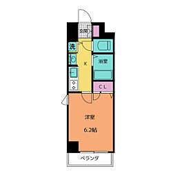 プレサンス泉シティアーク 1Kの間取図画像