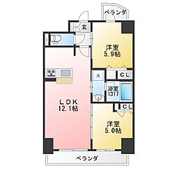 間取図画像 2LDK