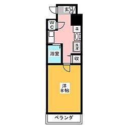 プラチナ名古屋ビル 1Kの間取図画像