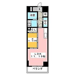 GRANDUKE東桜 1LDKの間取図画像