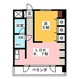 ラ・クール泉 1LDKの間取図画像