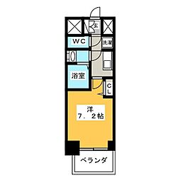 プレサンス丸の内アデル 1Kの間取図画像